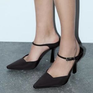 ZARA Instep Strap-Heeled Mules SIZES 10 NWT - New with Tags